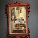 Antique George III Mahogany Framed Mirror at Sturman Antiques mirror for sale