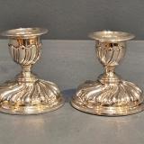 Antique Pair Of Victorian Silver Candlesticks by Horace Woodward & Co Ltd of London at Sturmans Antiques silver for sale