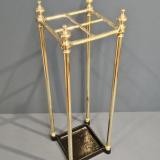 Antique Edwardian Brass and Cast Iron Stick Stand at Sturmans Antiques stick stand for sale 