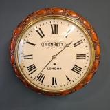 Antique Victorian Single Fusee Dial Clock at Sturmans Antiques clock for sale