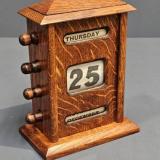 Antique Edwardian Oak Perpetual Calendar at Sturmans Antiques calendar for sale