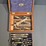 Antique Edwardian Draughtsman Drawing Instrument Set at Sturmans Antiques boxes for sale