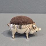 Antique Silver Pig Pin Cushion by Adie & Lovekin of Birmingham at Sturmans Antiques silver for sale 