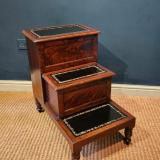 Antique Early Victorian Mahogany Library Steps at Sturmans Antiques furniture for sale