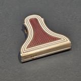 Antique Rare Silver and Mauve Enamel Paper Clip Cohen & Charles of London at Sturmans Antiques silver for sale