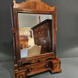 Antique Superb George III Mahogany Toilet Mirror at Sturmans Antiques mirror for sale 