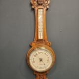 Antique Victorian Oak Cased Banjo Barometer at Sturmans Antiques barometer for sale