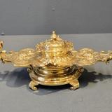 Antique Victorian Brass Ink Stand at Sturmans Antiques metalware for sale