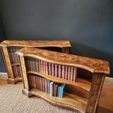 Antique Pair of Superb Quality Victorian Figured Walnut Bookcases at Sturmans Antiques furniture for sale