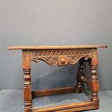 Antique George III Oak Double Width Joint Stool at Sturmans Antiques furniture for sale