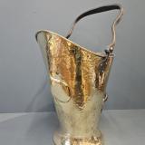 Antique Superb Large Arts and Crafts Brass Coal Scuttle at Sturmans Antiques metalware for sale