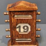 Antique Edwardian Oak Perpetual Desk Calendar at Sturmans Antiques calendar for sale