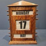 Antique Large Office Size Perpetual Desk Calendar at Sturmans Antiques calendar for sale