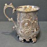 Antique Superb Victorian Silver Mug by Martin Hall & Co of Sheffield at Sturmans Antiques silver for sale