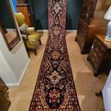 Superb 15' Persian Pure Wool Runner at Sturmans Antiques rug for sale