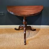 Antique Georgian Mahogany Fold Over Top Tripod Table at Sturmans Antiques furniture for sale