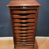 Antique Victorian Oak Tambour Front Filing Cabinet at Sturmans Antiques furniture for sale