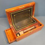 Antique Early Victorian Mahogany Writing Slope at Sturmans Antiques desktop antiques for sale