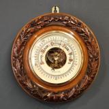 Antique Quality Victorian Carved Walnut Kings Lynn Barometer at Sturmans Antiques barometer for sale