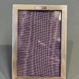 Antique Small George V Engine Turned Silver Photo Frame by Robert Pringle & Sons of Birmingham at Sturmans Antiques photo frame for sale