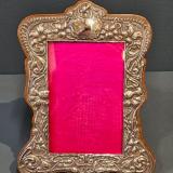 Antique Embossed Edwardian Silver Art Nouveau Photo Frame by William Hair Haseler of Birmingham at Sturmans Antiques photo frame for sale 