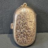 Antique Engraved Silver Double Sovereign Case by Adie & Lovekin Ltd of Birmingham  at Sturmans Antiques silver for sale