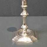 Antique Silver Taper Candlestick by Hawksworth, Eyre & Co of Sheffield at Sturmans Antiques silver for sale