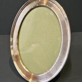 Antique Oval Silver Engine Turned Photo Frame by William Comyns at Sturmans Antiques silver photo frame for sale