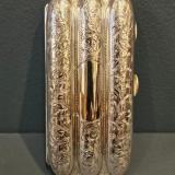 Antique Superb Engraved Chester Silver 5 oz Cigar Case by William Aitken at Sturmans Antiques silver for sale