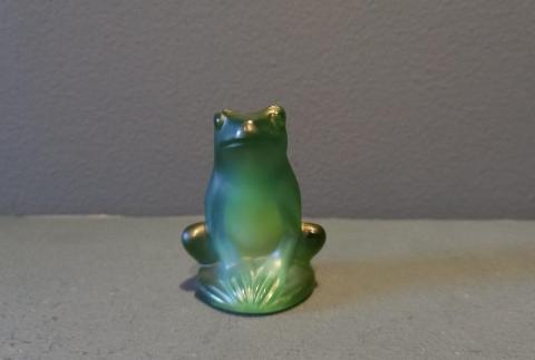 Lalique Green Opalescent Frog at Sturmans Antiques Lalique for sale