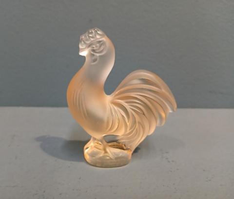 Antique Lalique Golden Yellow Cockerel at Sturmans Antiques Lalique for sale