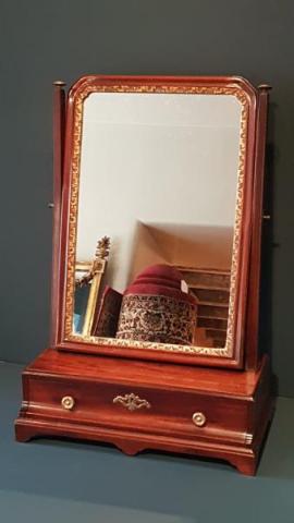 Antique George III Mahogany Toilet Mirror