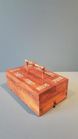 Antique Victorian Rosewood Pen and Ink Box