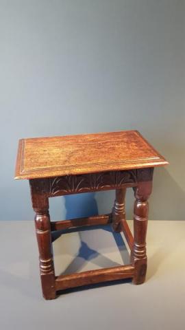 Antique George I Period Oak Joint Stool