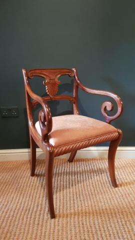 Antique William IV Mahogany Desk Chair