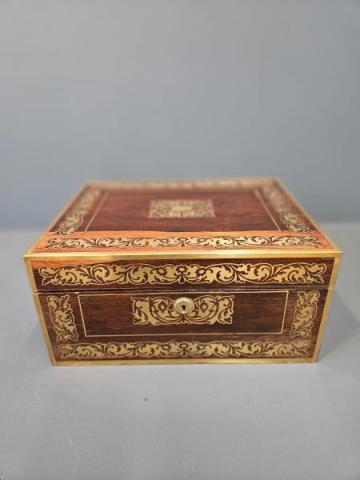 Antique Regency Rosewood Ladies Jewel & Needlework Box at Sturmans Antiques boxes for sale