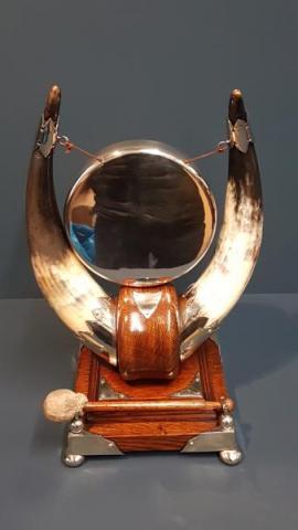 Antique Victorian Oak Cattle Horn Dinner Gong