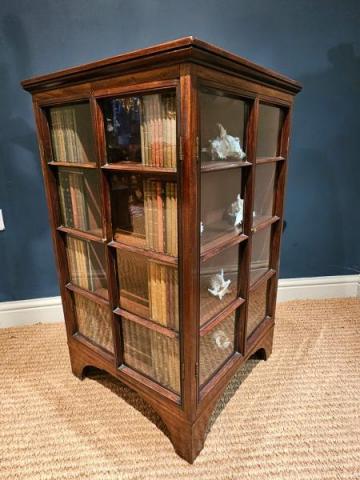 Antique Georgian Four Sided Collectors Cabinet Bookcase