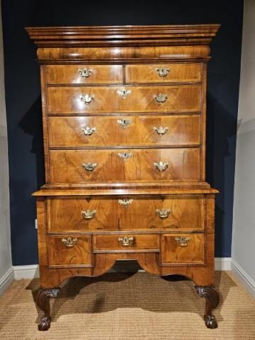 Antique George I Walnut Chest on Stand