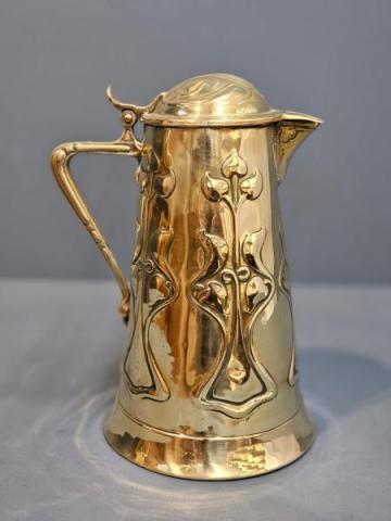 Antique Art Nouveau Brass Jug