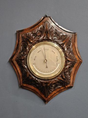 Antique Victorian Marine Barometer in Rococo Case