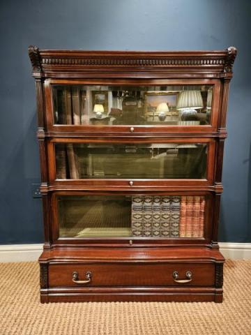 Antique Mahogany Globe Wernicke Bookcase