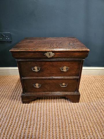 Antique George I Oak Box Coffer