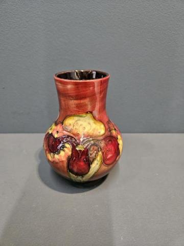 Antique Moorcroft Slipper Orchid Flambé Vase at Sturmans Antiques