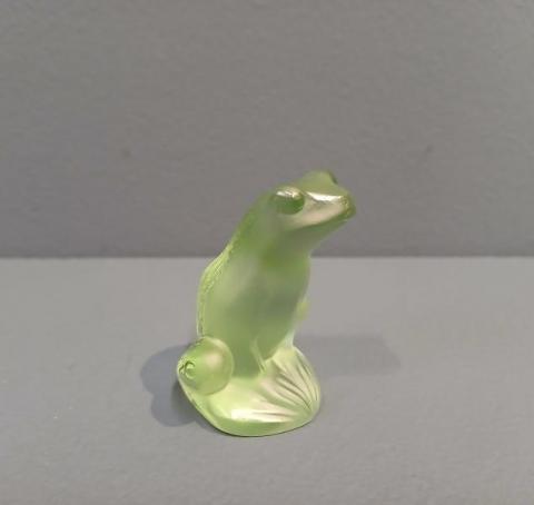 Lalique Light Green Opalescent Frog at Sturmans Antiques Lalique for sale