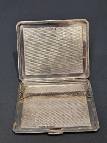 Antique Unusual Engine Turned Inside And Out Silver Cheroot Case by D P Martin