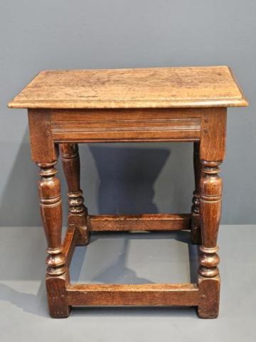 Antique George II Oak Joint Stool