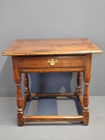 Antique Low Proportioned George II Oak Side Table