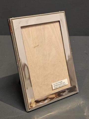 Antique George V Silver Beaded Edge Frame by Henry Matthews of Birmingham