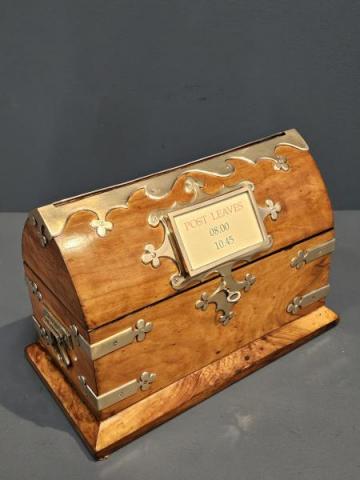 Antique Victorian Walnut Letter Box